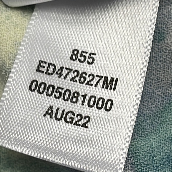 Open Edit Ruched Detail Midi Dress in Grey Blue Tie Dye Swirl Sz S - Picture 15 of 15